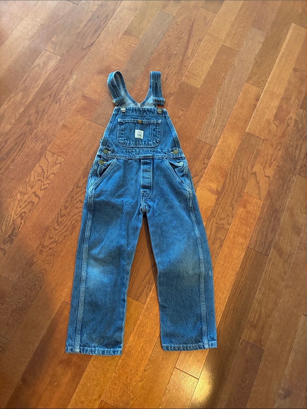 Vintage kids size 6 Pointer Blue Denim Overalls Made in USA